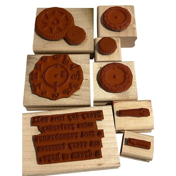 Stampin Up! Its About Time Wood-Mounted Rubber Stamp Set - Picture 3 of 3